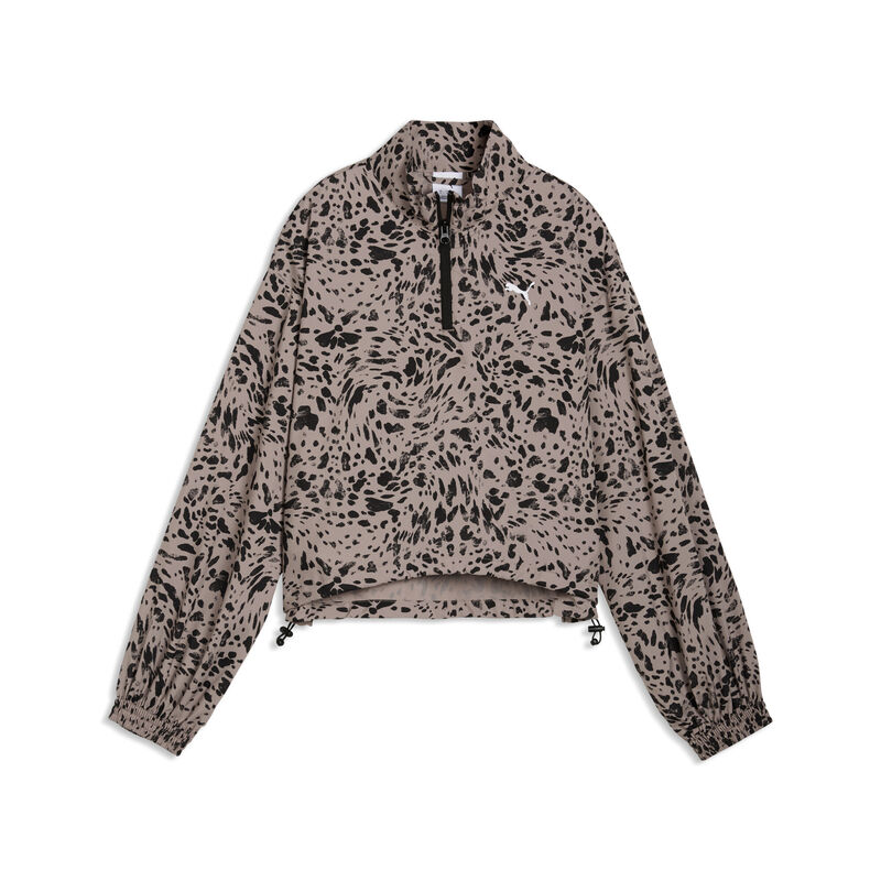 Ženski duks sa zipomPuma Ess graphic animal relaxed aop woven half-zip