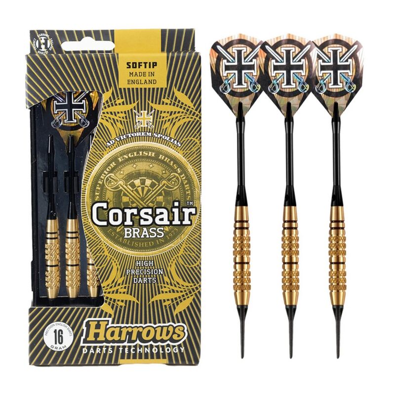 Pikado strelice Harrows Corsair 18g black softdart