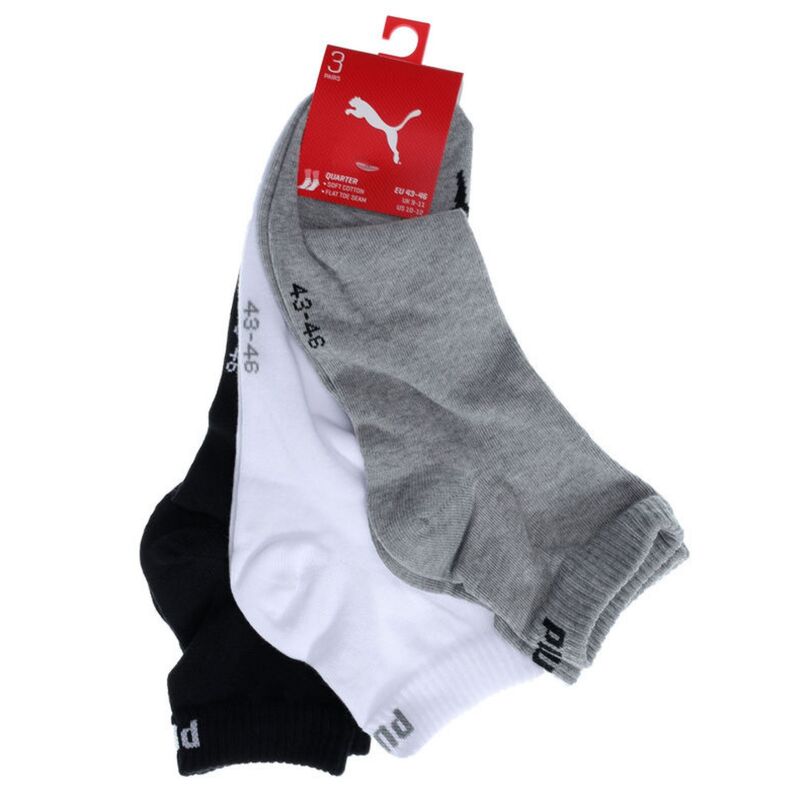 Unisex čarape Puma Unisex Quarter Plain 3P