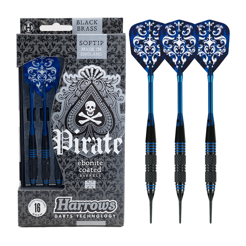 PIKADO STRELICE HARROWS PIRATE 18G BLUE SOFTDART