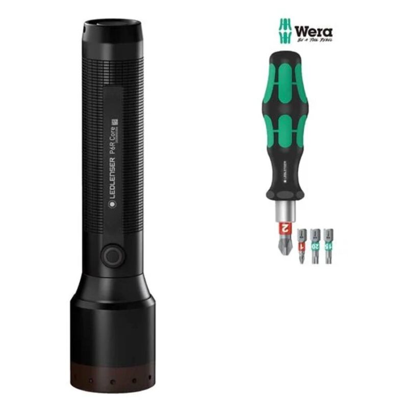 SET BATERIJSKA LAMPA LEDLENSER P6R CORE + WERA IZVIJAČ SET,