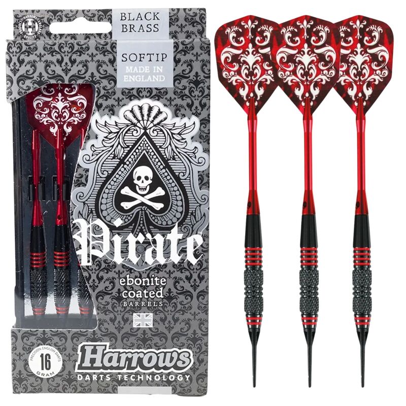 Srelice za pikado Harrows Strelice pirate 16g red softdart