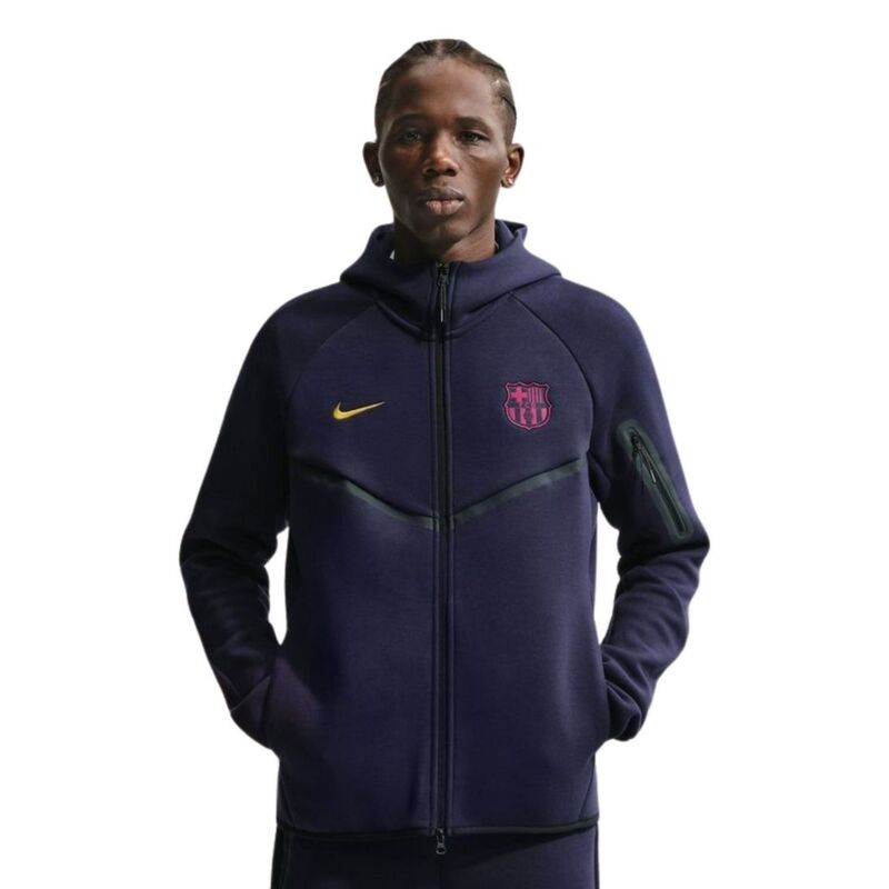 Muški duks sa zipom i kapuljačom Nike Fcb m nk tch flc fz wr hoodie