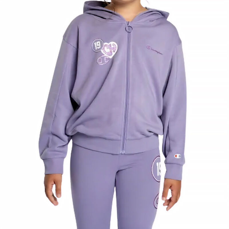 Dečiji duks sa zipom i kapuljačom Champion College girl half zip