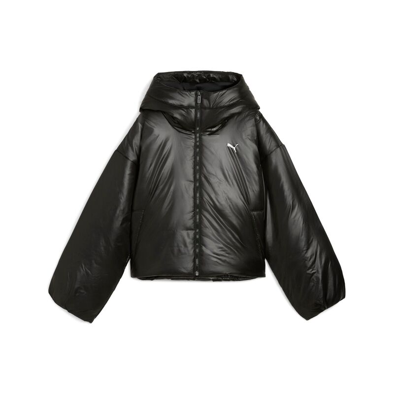 Ženska jakna Puma Wardrobe ess shiny hooded padded jacket