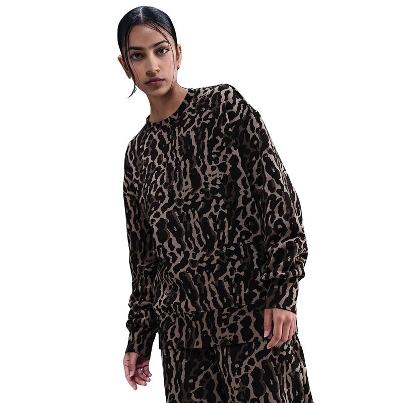 Ženski duks Nike W nsw phnx flc os aop crew