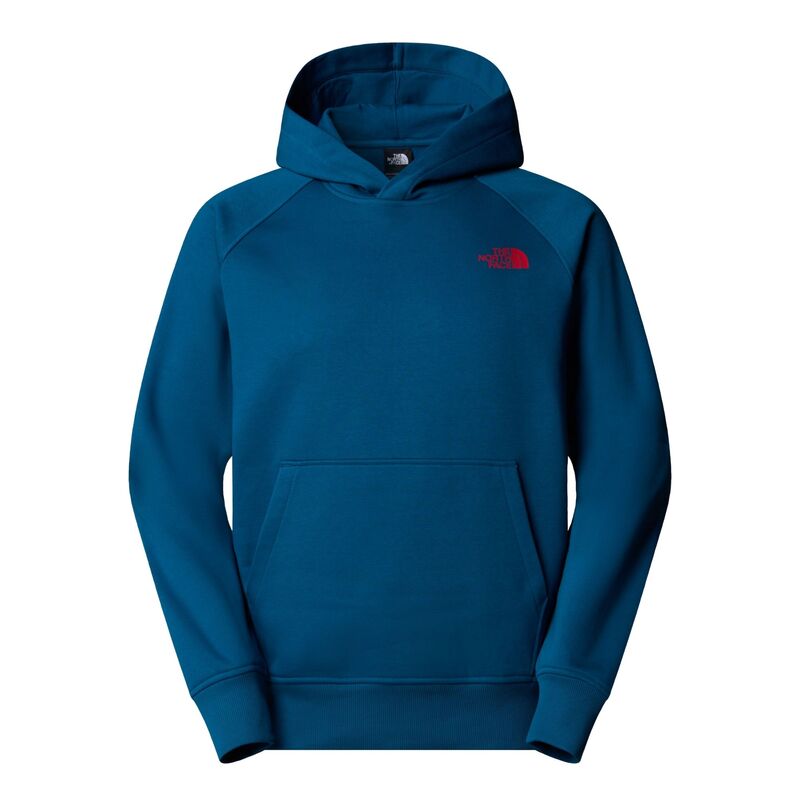 Muški duks sa kapuljačom Tnf M raglan box nse regular hoodie mineral ink/tnf red