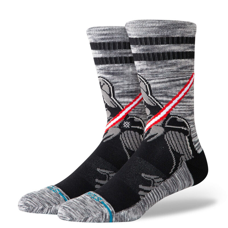 Unisex čarape Stance Darth black l crew med