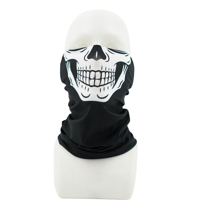 Unisex marama Superfaca Tube bandana white skull