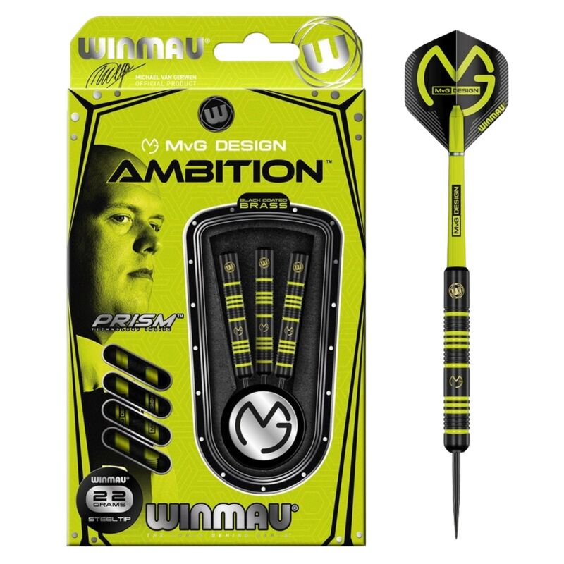 Pikado strelice Winmau Mvg ambition brass 22g steeldart