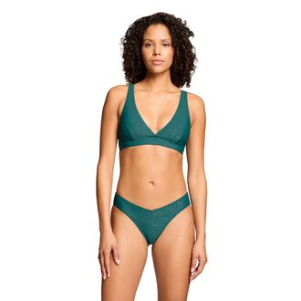 Ženski kupaći gornji deo Puma Swim women embossed v-neck plung