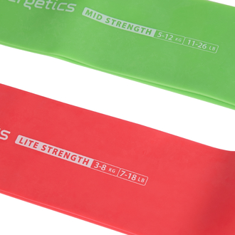 Traka za fitnes Energetics Mini bands set 1.0 red/green