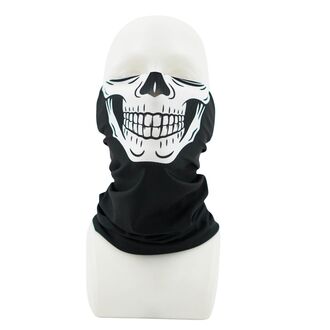 Unisex marama Superfaca Tube bandana white skull