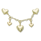 Bedž Crocs Gold heart chain