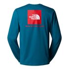 Muški duks Tnf M l/s box nse tee mineral ink/tnf red