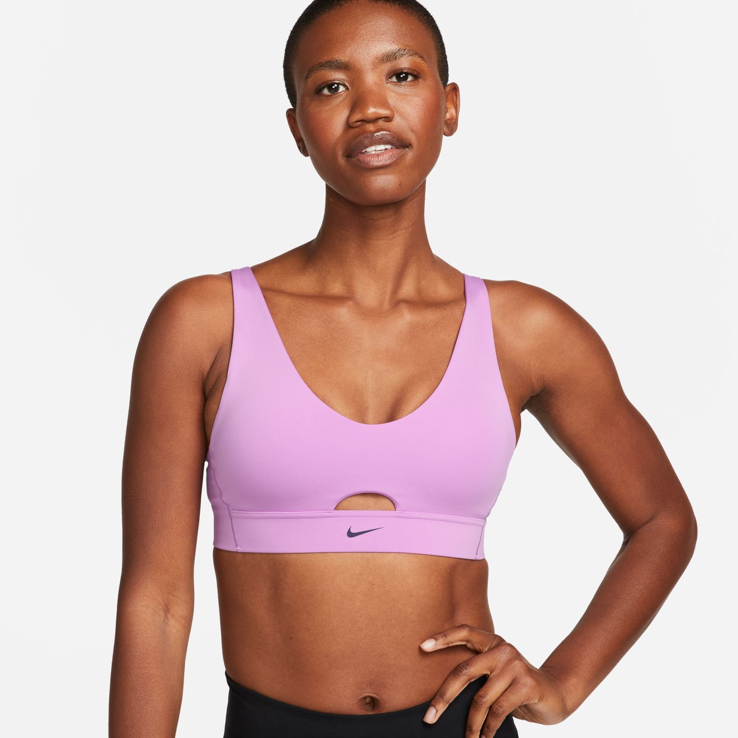 Nike W NK DF INDY PLUNGE CUTOUT BRA, ženski top, pink