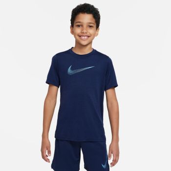 Nike B NK DF HBR SS TOP, dečja majica za fitnes, plava