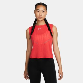 Nike W NK DFADV RUN DVN ENG TANK, ženska majica za trčanje, crvena