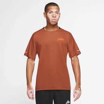 Nike M NK DF SOLAR CHASE SS TOP, muška majica za trčanje, narandžasta
