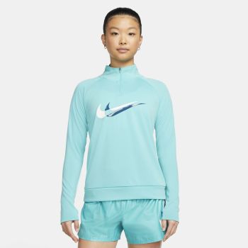 Nike W NK DF SWSH RUN HZ MDLAYR, ženski duks za trčanje, plava